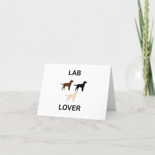 Lab Lover alle kleuren silhouettes Bedankkaart