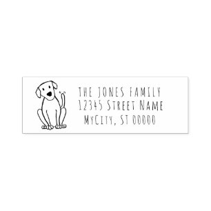 Lab Lover Dog Return Address Stempel