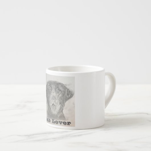 Lab Lover Espresso ou Bone China Mug (Devant droit)