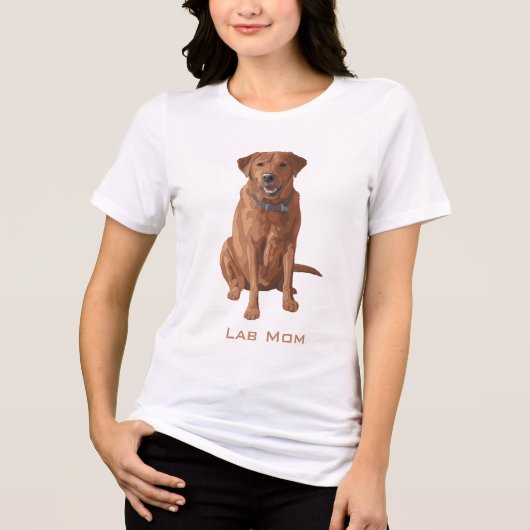 Lab Ma Fox Red Yellow Labrador Retriever Dog Tri-Blend Shirt (Voorkant)