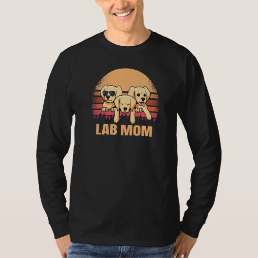 Lab Ma Yellow Labrador Retriever Dog Retr T-shirt (Voorkant)