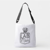 "Lab Mam" Peek-a-Boo Cross-Body Tas (Voorkant)