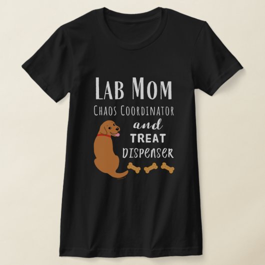 Lab Moeder chaos coördinator Fox Red Labrador T-shirt (Laagn)