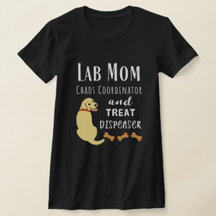 Lab Moeder chaos coördinator Yellow Labrador T-shirt