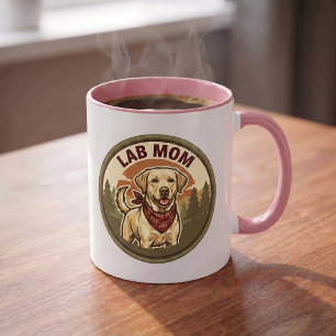 Lab Mom Coffee Mok   Labrador Moeder Cadeau   Vint