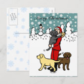 Lab Mom Kerstman Feestdagenkaart (Voorkant / Achterkant)