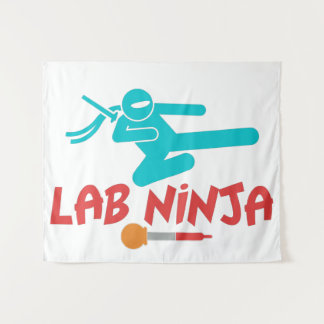 LAB NINJA - MEDISCH LAB WETENSCHAPPER WANDTAPijt Wandkleed