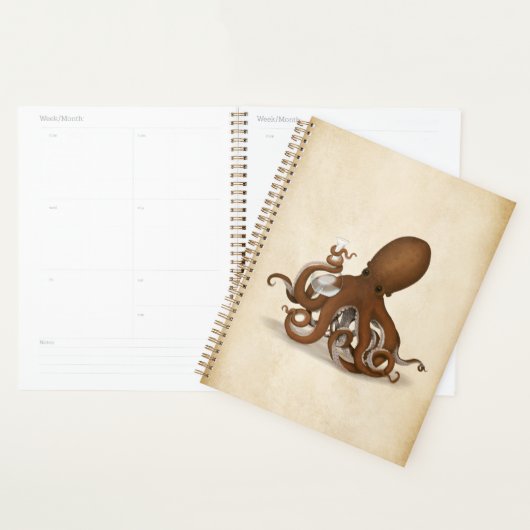 Lab Octopus & Periodic Table Victoriaans Naturalis Planner (Display)