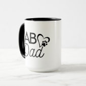 "Lab Papa" Café Mug (Devant gauche)