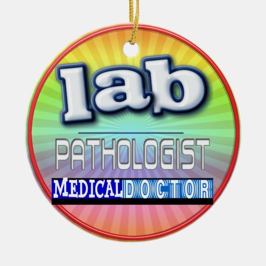 LAB PATHOLOGIST LOGO KERAMISCH ORNAMENT (Voorkant)
