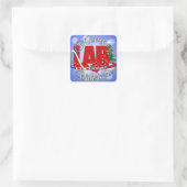 LAB PHLEBOTOMIST CHRISTMAS VIERKANTE STICKER (Tas)