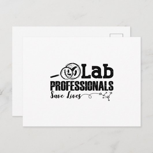 Lab Professionals sparen Lives Laboratory Tech Gif Briefkaart (Voorkant / Achterkant)