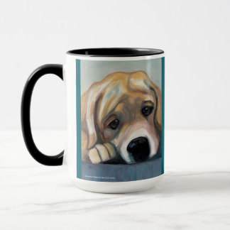 Lab Pup en difficulté | Mug Deux Tons, 45 cl