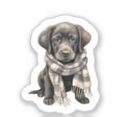 Lab Puppy Sticker (Voorkant)