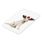 Lab Puppy Wearing Antlers Magneet (Linkerzijde)