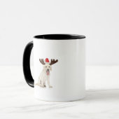 Lab Puppy Wearing Antlers Mok (Voorkant links)
