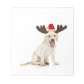Lab Puppy Wearing Antlers Notitieblok (Voorkant)