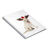 Lab Puppy Wearing Antlers Notitieboek (Rechterzijde)