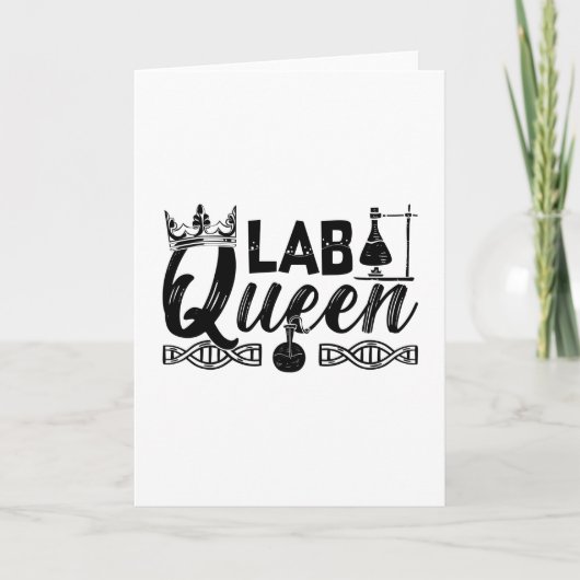 Lab Queen Lab Tech Laboratory Chemist Technician Kaart (Voorkant)