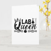Lab Queen Lab Tech Laboratory Chemist Technician Kaart (Gele Bloem)