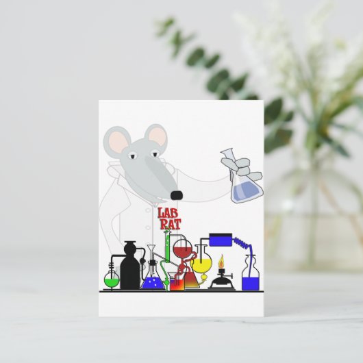 LAB RAT CHEMISTRY BRIEFKAART (Staand voorkant)