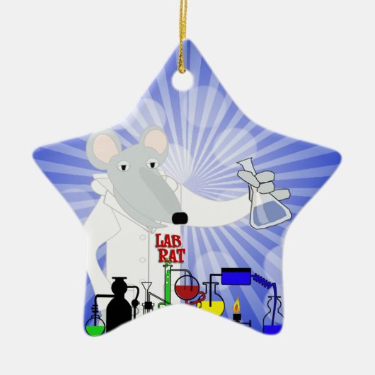 LAB RAT CHEMISTRY KERAMISCH ORNAMENT (Voorkant)