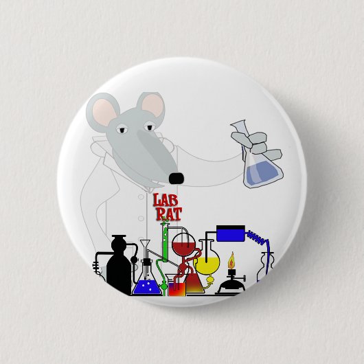 LAB RAT CHEMISTRY RONDE BUTTON 5,7 CM (Voorkant)