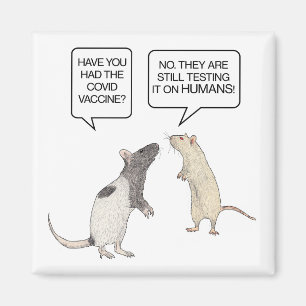 Lab Rat Covid Vaccine Funny Magnet Magneet