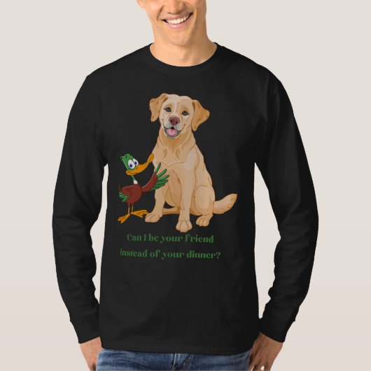 Lab retriever en eendendiner of vriend t-shirt (Voorkant)