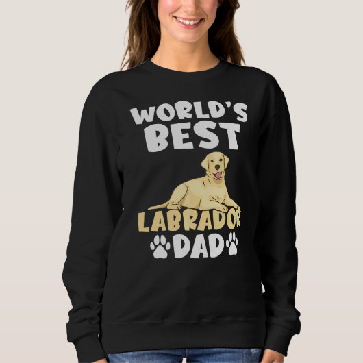 Lab Retriever Worlds Best Labrador Dad Trui (Voorkant)