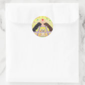 Lab Romance Valentijn Ronde Sticker (Tas)