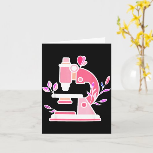 Lab Science Floral Microscope Biologist Science Va Kaart (Gele Bloem)