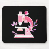 Lab Science Floral Microscope Biologist Science Va Muismat (Voorkant)