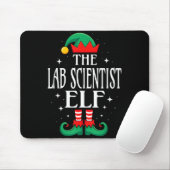 Lab Scientist Elf Job Title Funny Christmas Matchi Muismat (Met muis)