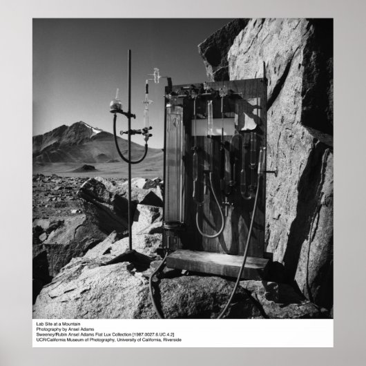 Lab Site in een berg door Ansel Adams Poster (Voorkant)