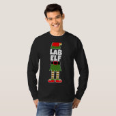 Lab Tech Elf kerstlaboratorium T-shirt (Voorkant volledig)