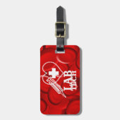 LAB TECH HART SPUIT LOGO BAGAGELABEL (Voorkant verticaal)
