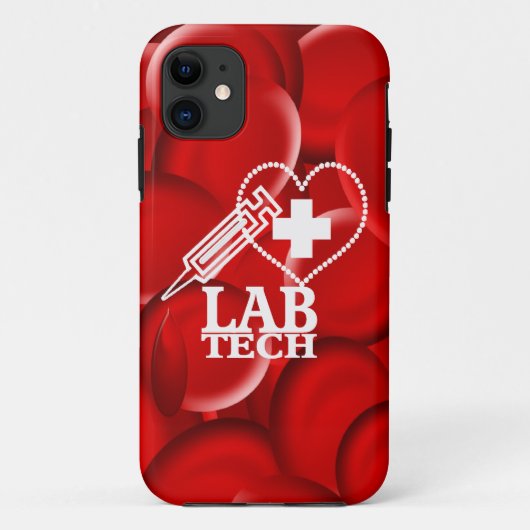 LAB TECH HEART SYRINGE LOGO Case-Mate iPhone CASE (Achterkant)