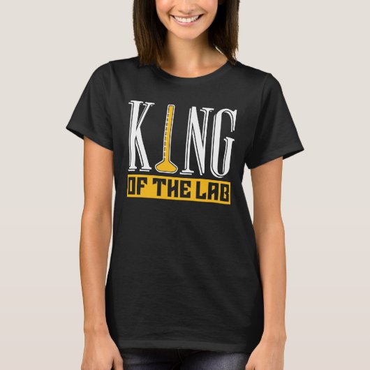 Lab Tech King van de laboratoriumtechnicus T-shirt (Voorkant)