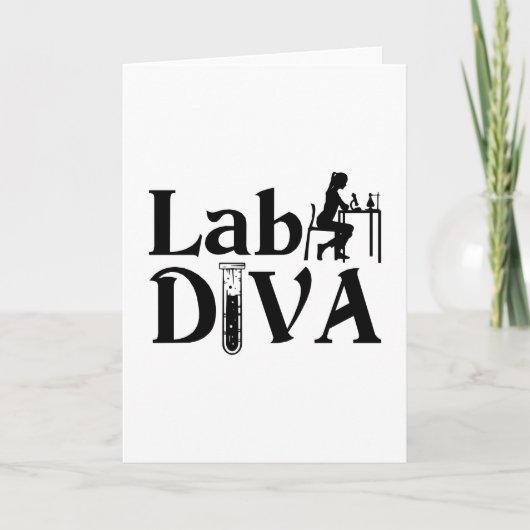 Lab Tech Lab Diva Chemist Laboratory Technician Kaart (Voorkant)