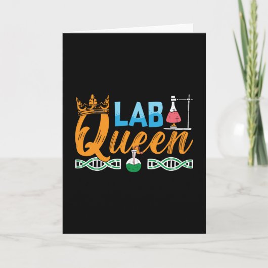 Lab Tech Lab Queen Laboratory Chemist Technician Kaart (Voorkant)
