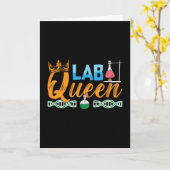 Lab Tech Lab Queen Laboratory Chemist Technician Kaart (Gele Bloem)