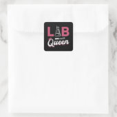 Lab Tech Lab Queen Laboratory Science Technicien Vierkante Sticker (Tas)