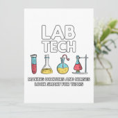 Lab Tech Laboratory Feestdagenkaart (Staand voorkant)