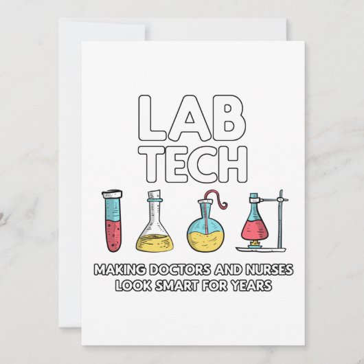 Lab Tech Laboratory Feestdagenkaart (Voorkant)