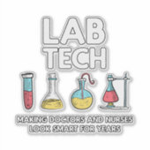 Lab Tech Laboratory Sticker (Voorkant)
