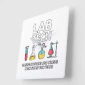 Lab Tech Laboratory Vierkante Klok (Hoek)
