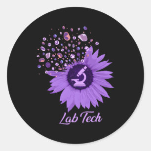 Lab Tech Med Tech Medisch Technicus Lab Ronde Sticker