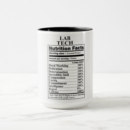 Lab Tech Nutrition Facts Mok (Midden)