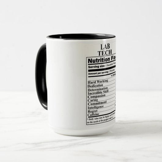 Lab Tech Nutrition Facts Mok (Voorkant links)